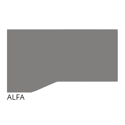 Blad alfa rechts 180 x 80cm havanna