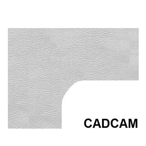 Blad cadcam 200 + 120cm rechts havanna