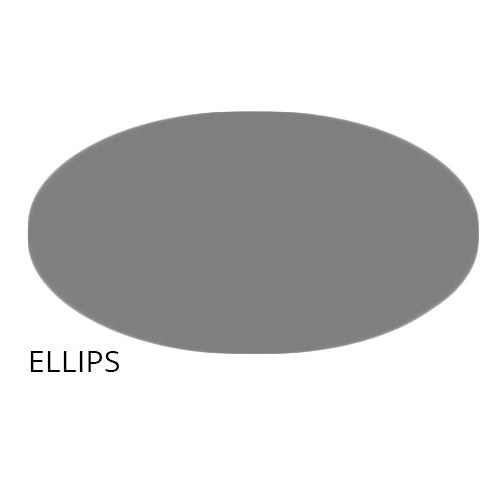 Blad ellips 240cm wit