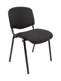 Vergader -Kantinestoel ISO.Zwart,Zwart frame