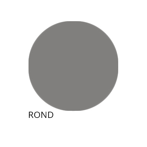Blad rond 120cm grijs