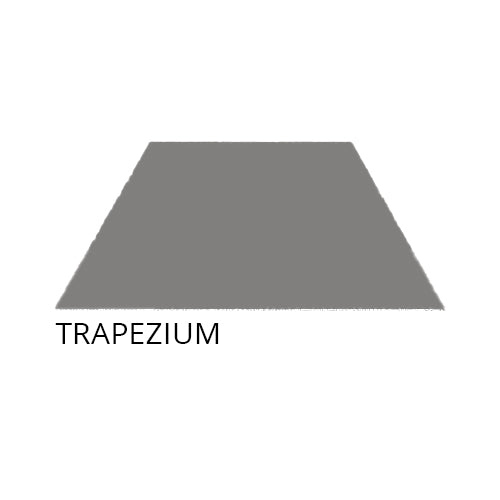 Blad trapezium 160cm grijs
