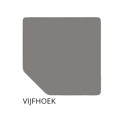 Blad vijfhoek 120x120/80cm havanna